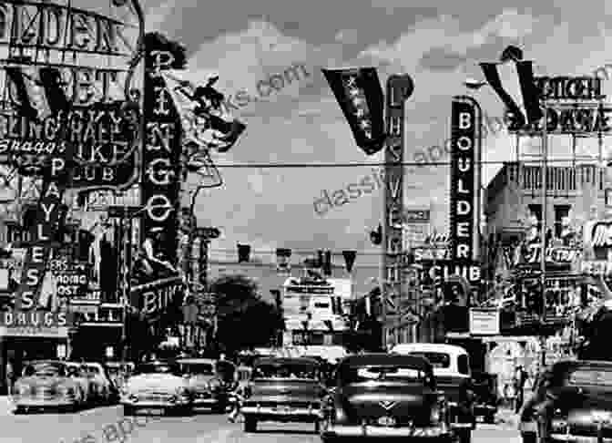 A Black And White Photograph Of Old Las Vegas, Showing Classic Casinos And Vintage Cars. Getting Wilde: Immortal Vegas 1