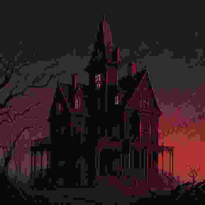 A Chilling Illustration Of A Haunted House, With Eerie Fog And A Sinister Glow Dark Tales Shirley Jackson