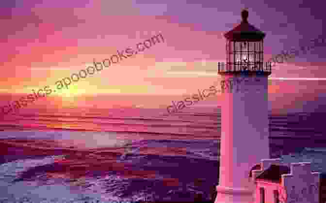 A Colorful Sunset Behind A Lighthouse With Seagulls Flying Overhead. Itty Bitty Kitty Guide To Lighthouses Of New Hampshire