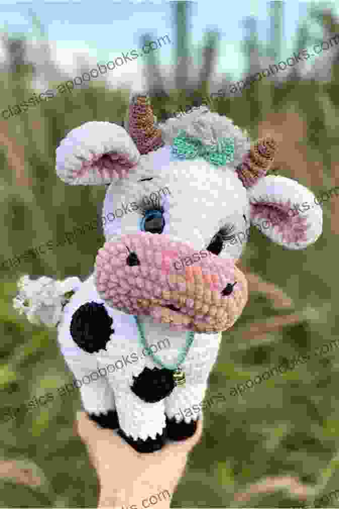 A Cute Crocheted Cow With Big Eyes And A Friendly Smile Amigurumi Farmyard: Over 20 Cute Crochet Patterns To Make Your Own Mini Farm