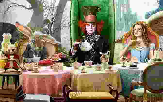 Alice Having A Tea Party With The Mad Hatter And The March Hare Through The Looking Glass: And What Alice Found There (ApeBook Classics (ABC) 12)