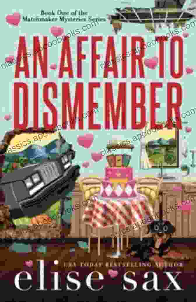 Book Cover Of An Affair To Dismember Matchmaker Mysteries Featuring Victoria Alexander Holding A Magnifying Glass Over A Body Outline An Affair To Dismember (Matchmaker Mysteries 1)