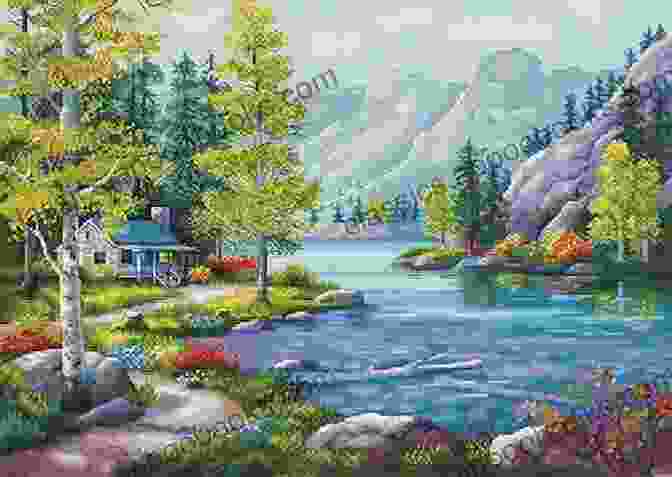 Counted Cross Stitch Pattern Of A Serene Mountain Landscape Counted Cross Stitch Pattern: Watercolor Dog #3: American Cocker Spaniel