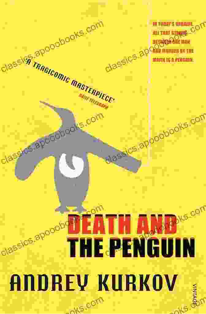 Death And The Penguin Book Cover, Featuring A Penguin Silhouette Against A Backdrop Of Icy Antarctica Death And The Penguin (Melville International Crime)