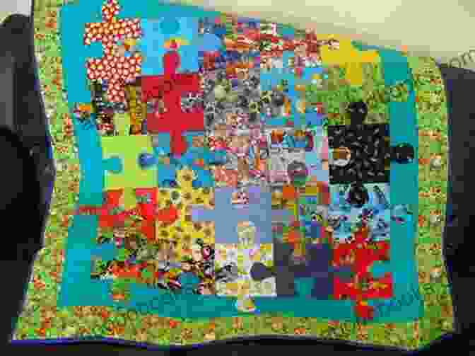 Image Of A Stunning Puzzle Quilt With Intricate Fabrics And Vibrant Colors Puzzle Quilts: Simple Blocks Complex Fabrics