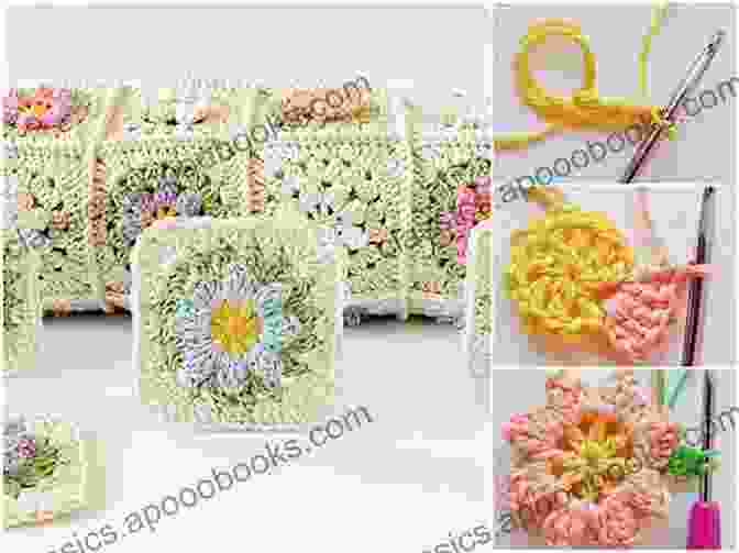 Image Of Different Crochet Motifs, Such As Granny Squares And Flowers CROCHET FOR BEGINNERS: A Step By Step Guide To Learn How To Crochet Quickly And Easily Master The Art With Pictures And Illustrations Revealing The Secrets Of The Masters + Hidden Strategies