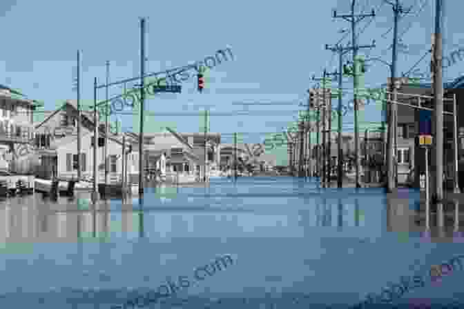 Image Of Floodwaters Inundating A Coastal Town Geologic Catastrophes: Climate Change Affects