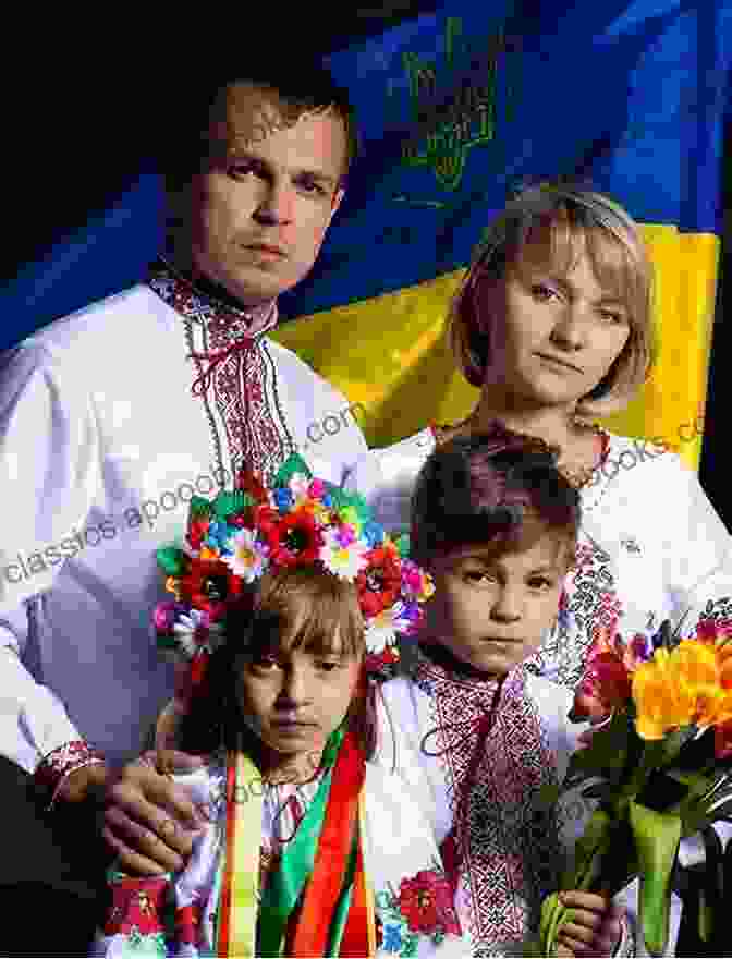 Portrait Of The Kryzaniwskyj Family, A Ukrainian Family Smiling Against A Backdrop Of A Lush Green Field. Kryzaniwskyj Family Trip New Country