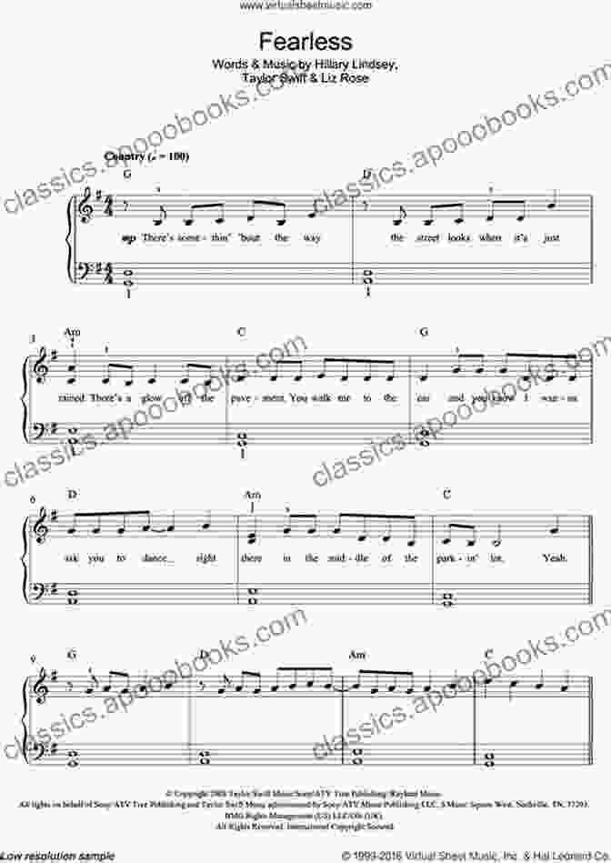 Taylor Swift Fearless Songbook Easy Piano Cover Taylor Swift Fearless Songbook: Easy Piano