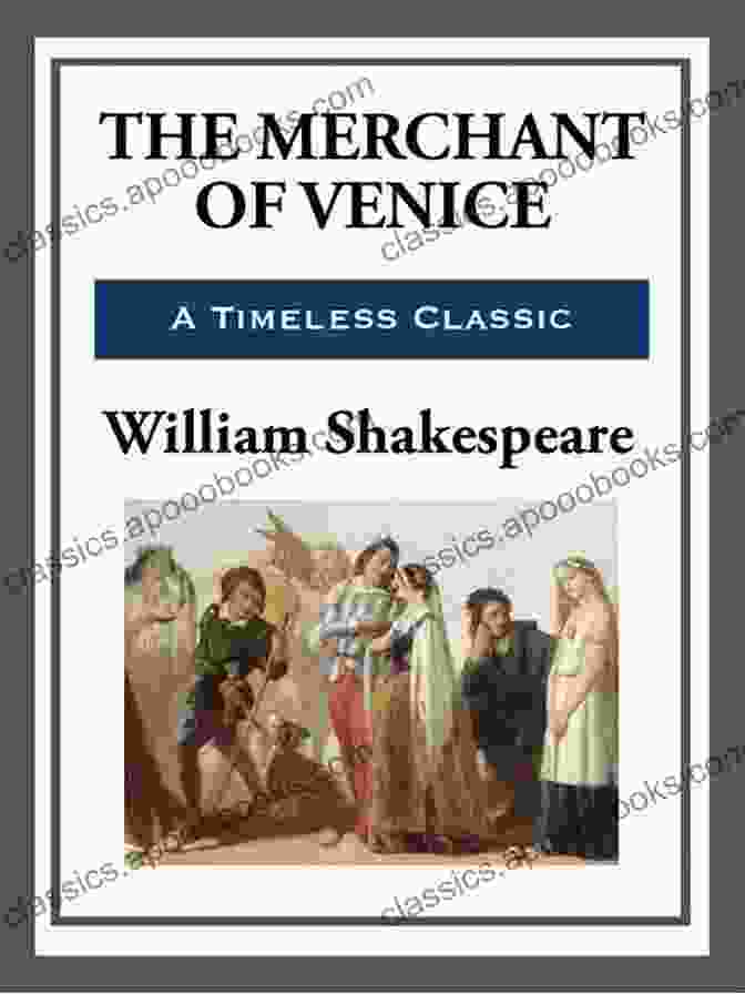 The Merchant Of Venice Book Cover, Featuring A Portrait Of Shakespeare And A Venetian Cityscape The Merchant Of Venice: Band 16/Sapphire (Collins Big Cat)