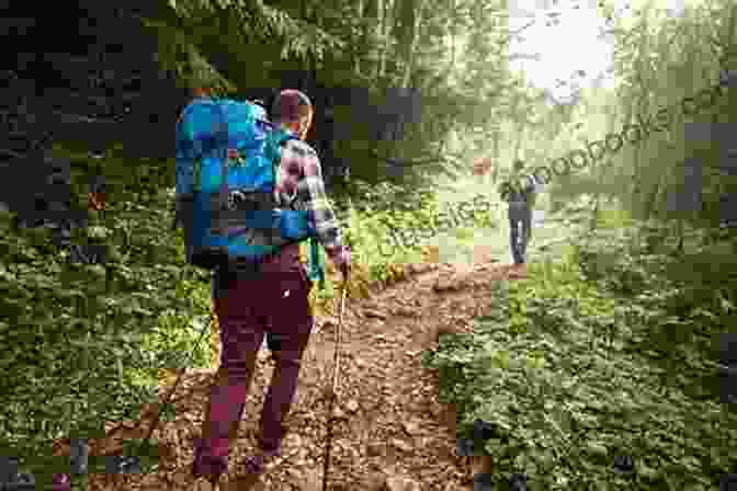 Two Hikers Walking Through A Dense Forest, Their Backpacks Filled With Supplies. Last Train Home: An Anthology Of Contemporary Haiku Tanka And Rengay